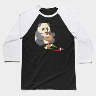 Cute panda loves wine Baseball T-Shirt